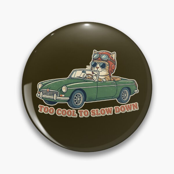 Item preview, Cool cat driving a classic convertible: too cool to slow down. designed and sold by FootprintofLove.