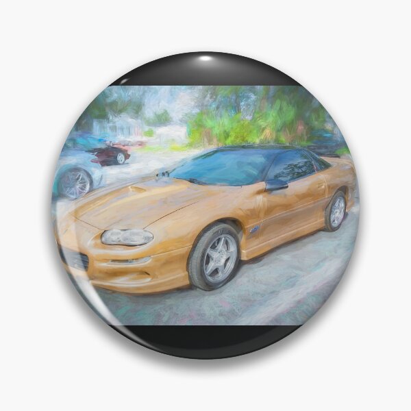 Item preview, 1998 Chevrolet Camaro Z28 Sport Gold Metallic Technical Blueprint Car Poster designed and sold by RichFrancoCars.