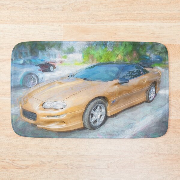 Item preview, 1998 Chevrolet Camaro Z28 Sport Gold Metallic Technical Blueprint Car Poster designed and sold by RichFrancoCars.