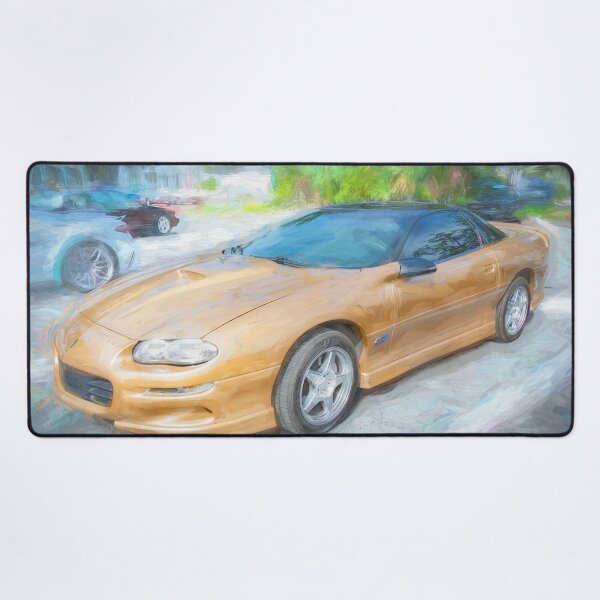 Item preview, 1998 Chevrolet Camaro Z28 Sport Gold Metallic Technical Blueprint Car Poster designed and sold by RichFrancoCars.