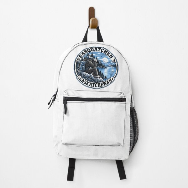 Item preview, Sasquatch watching a fish jump out of the lake with binoculars in Saskatchewan, Canada designed and sold by BritishDelights.