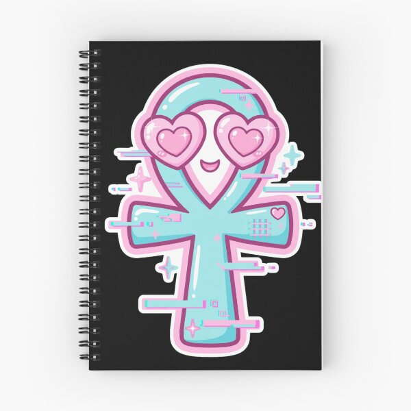 Item preview, Kawaii Ankh Heart Eyes - Cute Egyptian Cross Glitch designed and sold by Fulaly.