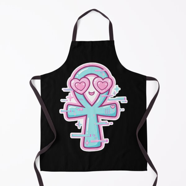 Item preview, Kawaii Ankh Heart Eyes - Cute Egyptian Cross Glitch designed and sold by Fulaly.