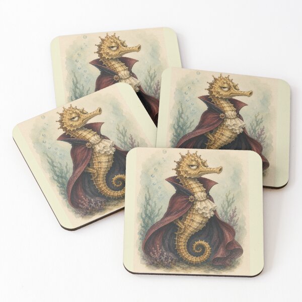 Item preview, Dramatic Seahorse with a Victorian Cape designed and sold by Pablo-Revelo.