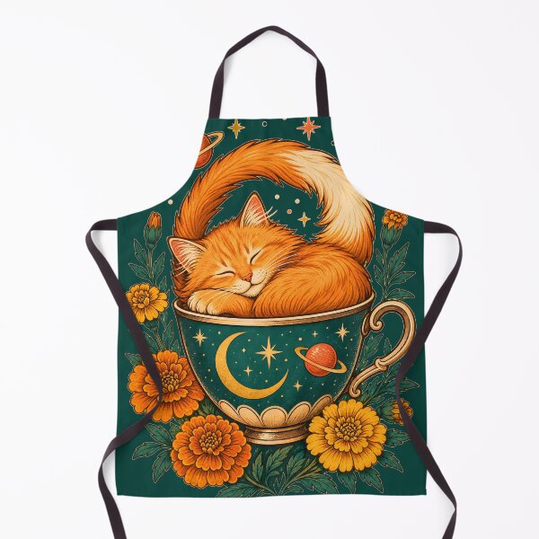Item preview, Sleeping Celestial Cat in Cosmic Teacup Art designed and sold by Funny meme.