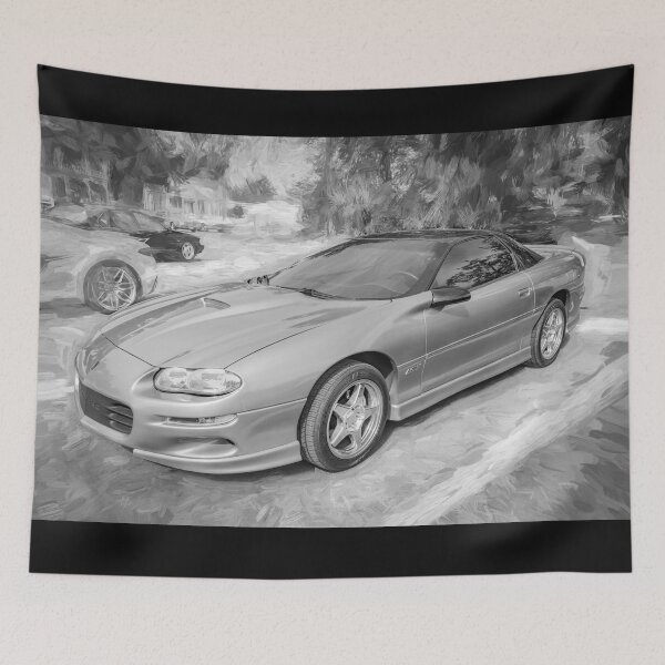 Item preview, 1998 Chevrolet Camaro Z28 Sport Gold Metallic Technical Blueprint Car Poster designed and sold by RichFrancoCars.