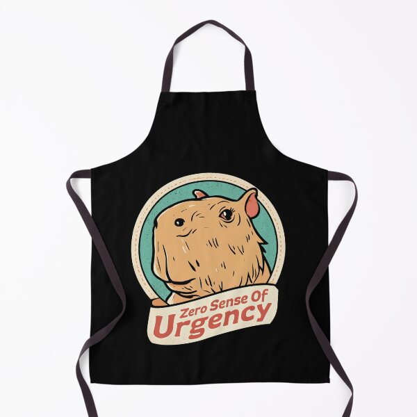 Item preview, Zero Sense Of Urgency Chill Capybara | Retro Distressed Vintage Meme Art designed and sold by kuwagatamushi.