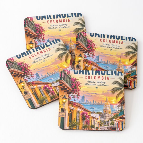 Item preview, Copy of Cartagena Colombia Vintage Travel Poster – Where History Meets the Caribbean designed and sold by ElartedeNoel.