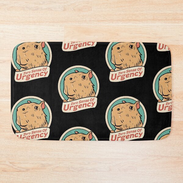 Item preview, Zero Sense Of Urgency Chill Capybara | Retro Distressed Vintage Meme Art designed and sold by kuwagatamushi.