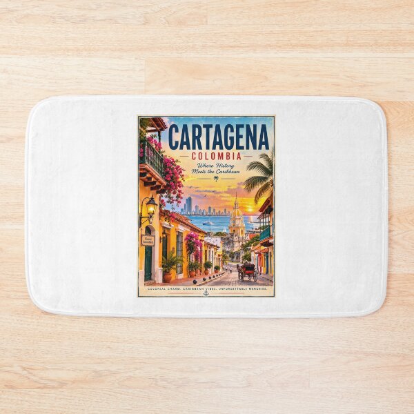 Item preview, Copy of Cartagena Colombia Vintage Travel Poster – Where History Meets the Caribbean designed and sold by ElartedeNoel.