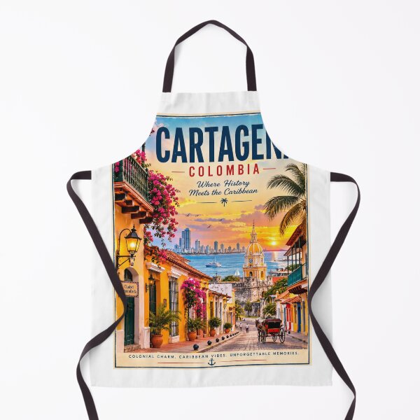 Item preview, Copy of Cartagena Colombia Vintage Travel Poster – Where History Meets the Caribbean designed and sold by ElartedeNoel.