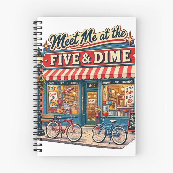 Item preview, Meet Me at the Five & Dime – Vintage Main Street Store designed and sold by Past in Threads.