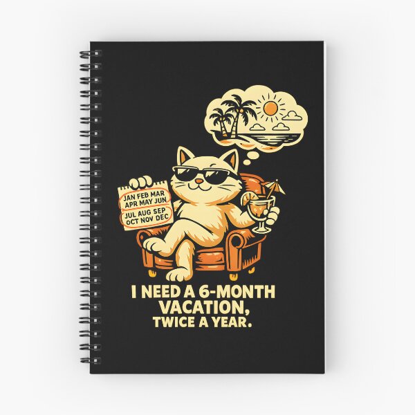 Item preview, I Need a 6-Month Vacation Twice a Year — Funny Lazy Cat designed and sold by Channel1Design.