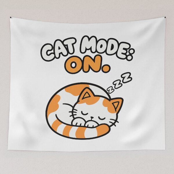 Item preview, Cat Mode On – Cute Cat Sleeping and Napping designed and sold by MewMade.