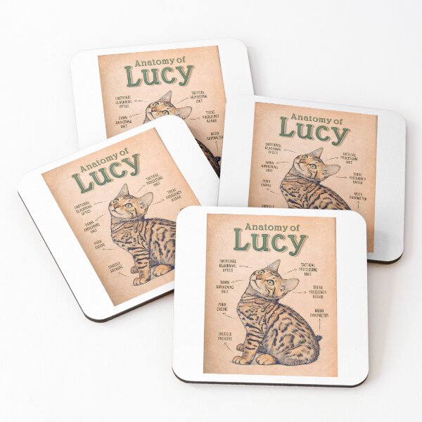 Item preview, Anatomical Poster of Lucy, the Humorous Bengal Cat designed and sold by interdesigner.