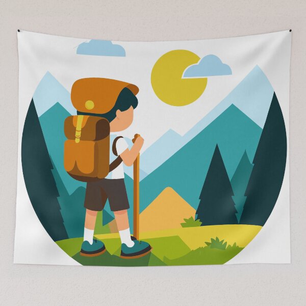 Item preview, Hiking in the mountains is my love designed and sold by MalwasBasket.