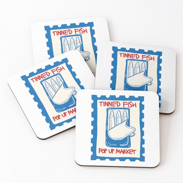 Item preview, Tinned Fish Pop Up Market Sardines Stamp | Seafood Design designed and sold by MerchSearchCO.