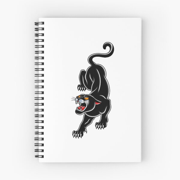 Item preview, Pouncing Black Panther – Traditional Tattoo Design designed and sold by Scandi-Design.