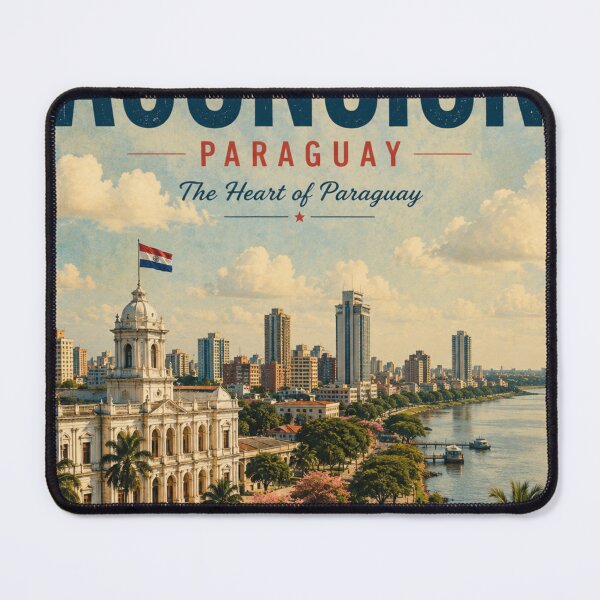 Artikelvorschau, Asunción Paraguay Vintage Reiseplakat – Das Herz von Paraguay entworfen und verkauft von ElartedeNoel.