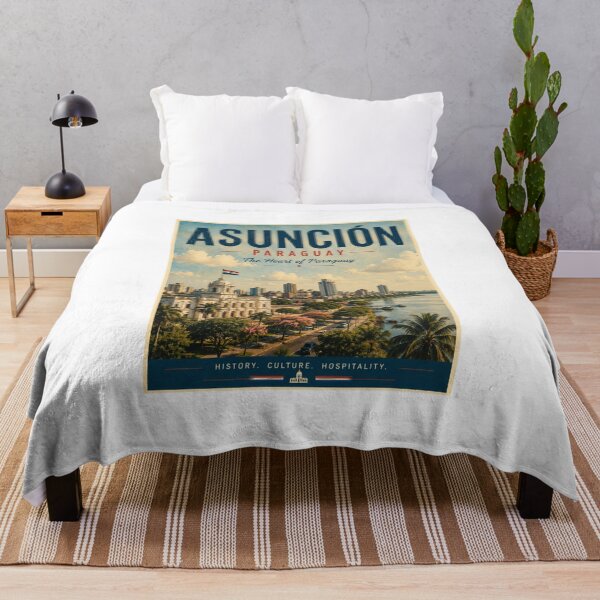 Item preview, Asunción Paraguay Vintage Travel Poster – The Heart of Paraguay designed and sold by ElartedeNoel.