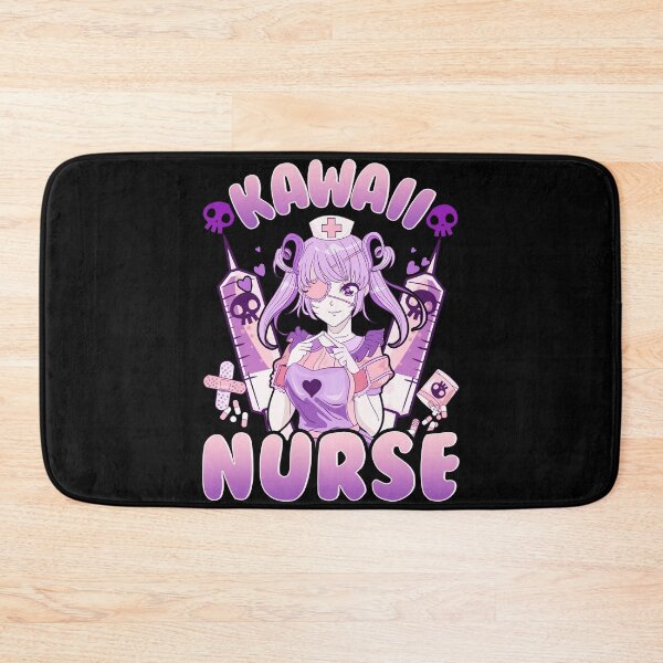 Item preview, Kawaii Nurse Anime Girl Eyepatch Syringe Design designed and sold by No Limits T-Shirts.