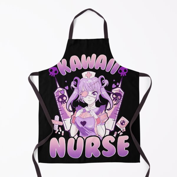 Item preview, Kawaii Nurse Anime Girl Eyepatch Syringe Design designed and sold by No Limits T-Shirts.