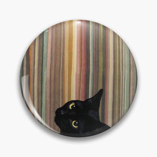 Item preview, Black Cat on Colorful Stripe Background designed and sold by douillet-design.