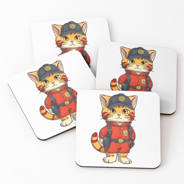Item preview, cat fireman designed and sold by MakeLifeFun.