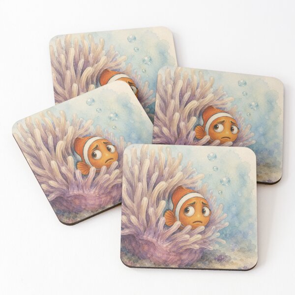 Item preview, Anxious Clownfish Leaving the Anemone — Watercolor Ocean Art designed and sold by Pablo-Revelo.