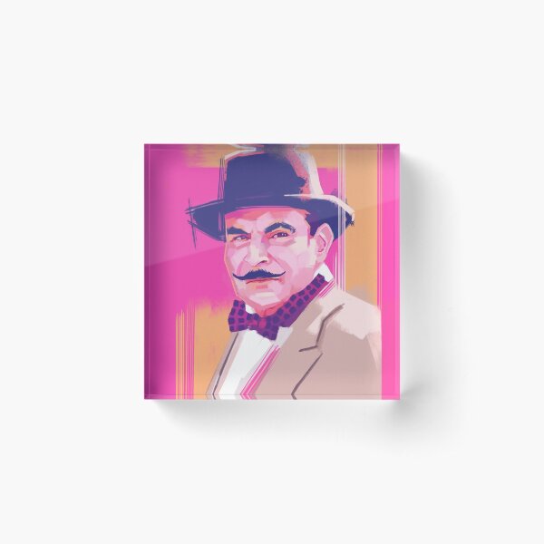 Hercule Poirot Acrylic Block