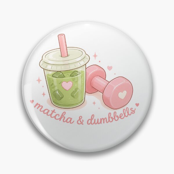 Item preview, Matcha & Dumbbells Sticker | Cute Gym Girl Aesthetic designed and sold by morgan-lopez-.