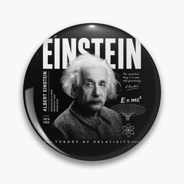Item preview, Albert Einstein Theory of Relativity Black And White Portrait designed and sold by Owcomm.