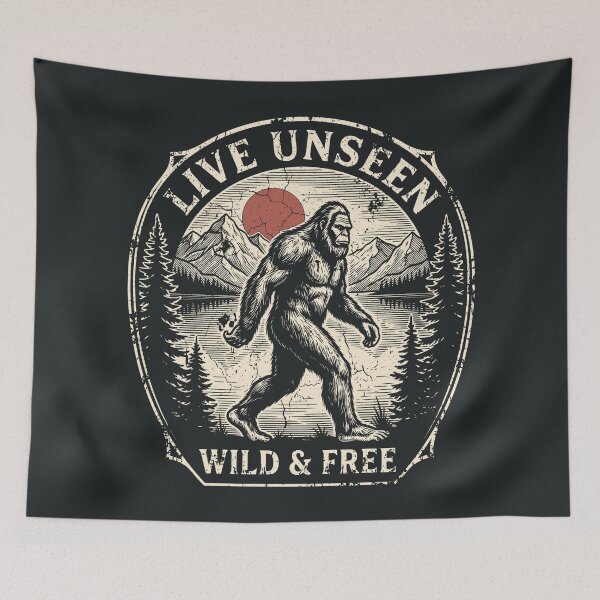 Item preview, Live Unseen Bigfoot Sasquatch Introverted Cryptid Outdoor  designed and sold by Y-Vibes.