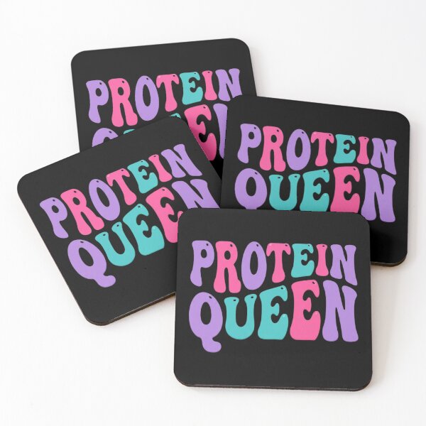 Item preview, Protein Queen Womens Retro Vintage Wavy Groovy T-Shirt | Funny Fitness Gym Nutrition Graphic Gift designed and sold by Trendably.