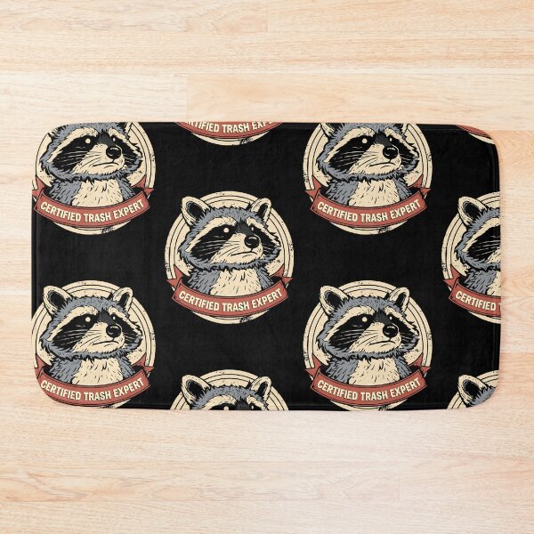 Item preview, Certified Trash Expert Raccoon Badge | Retro Vintage Trash Panda Art designed and sold by kuwagatamushi.