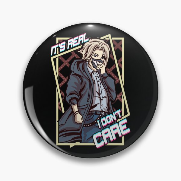 Item preview, Edgy Anime Boy Mask Glitch Aesthetic I Don't Care designed and sold by No Limits T-Shirts.