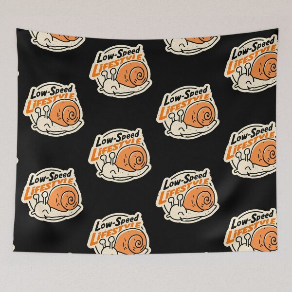 Item preview, Low Speed Lifestyle Snail Retro Vintage Badge | Funny Slow Pace Art designed and sold by kuwagatamushi.