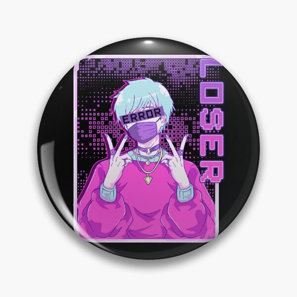 Item preview, Vaporwave Anime Error Mask Glitch Aesthetic Art designed and sold by No Limits T-Shirts.