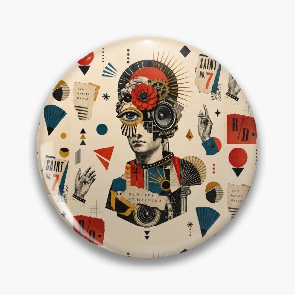 Item preview, Mechanical Saint — Dada Punk Art Deco Collage designed and sold by MarksBook.