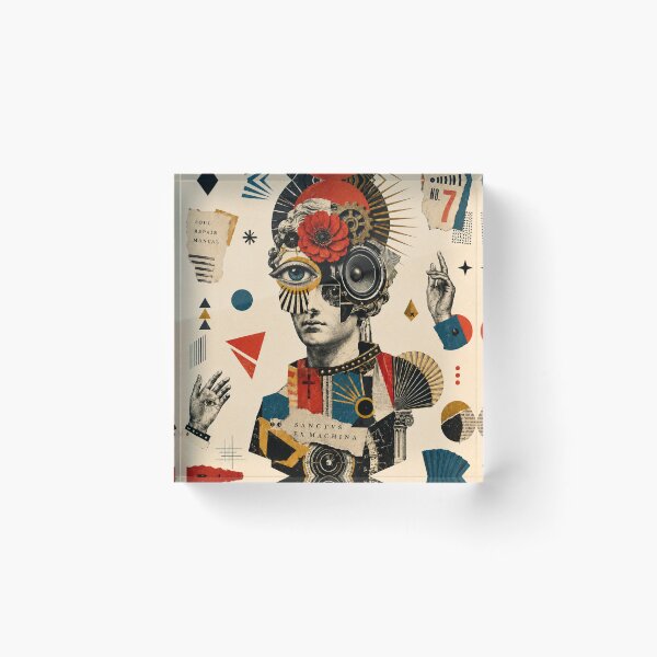 Item preview, Mechanical Saint — Dada Punk Art Deco Collage designed and sold by MarksBook.