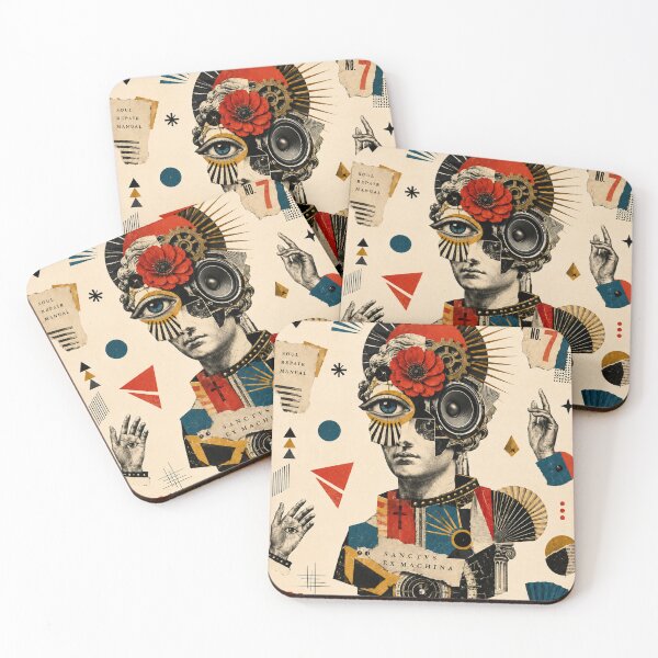 Item preview, Mechanical Saint — Dada Punk Art Deco Collage designed and sold by MarksBook.
