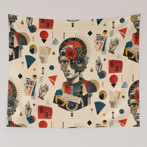 Item preview, Mechanical Saint — Dada Punk Art Deco Collage designed and sold by MarksBook.