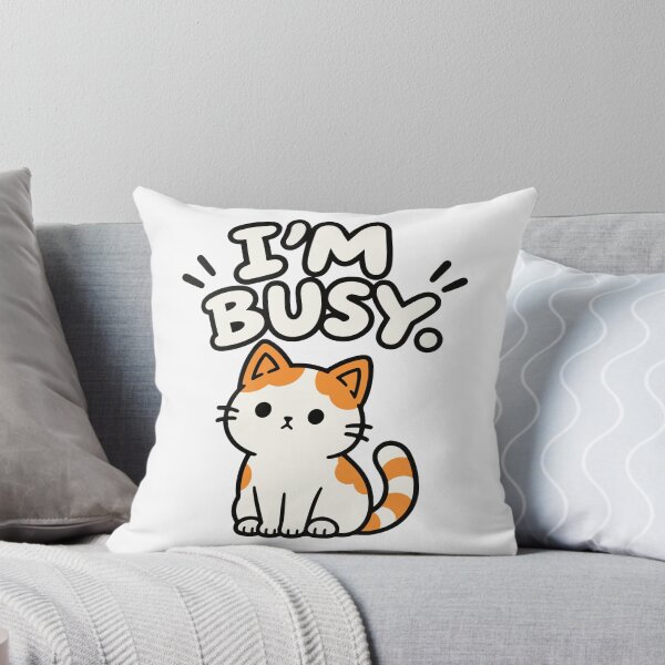 Item preview, I'm busy, Cute and funny orange cat designed and sold by MewMade.