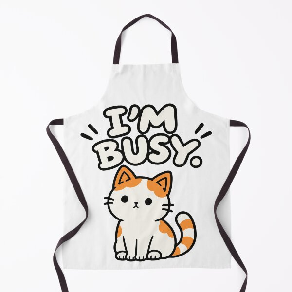 Item preview, I'm busy, Cute and funny orange cat designed and sold by MewMade.