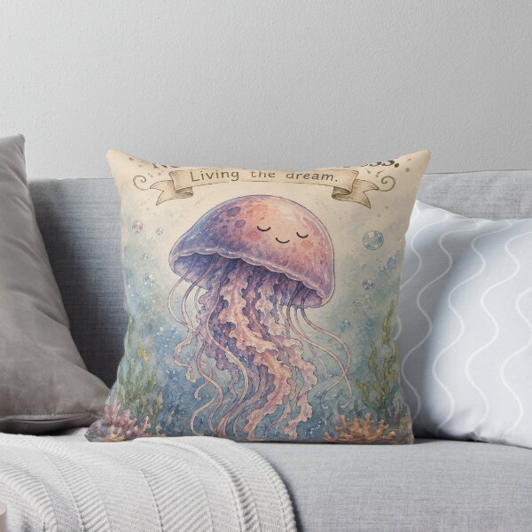 Item preview, No Brain No Stress Jellyfish — Funny Ocean Humor designed and sold by Pablo-Revelo.