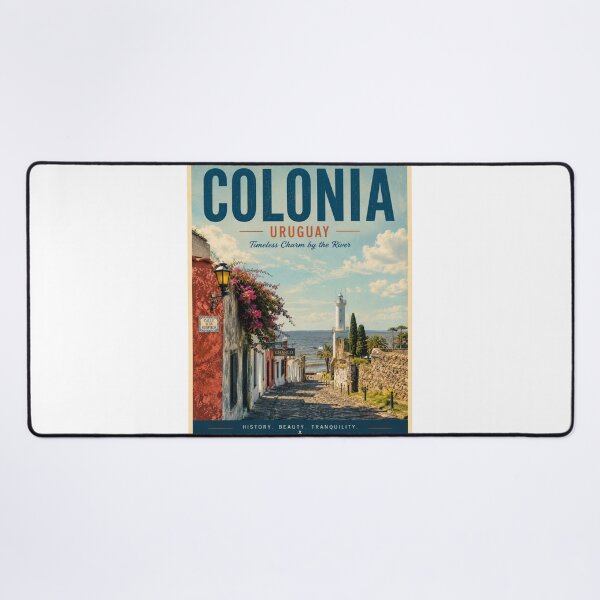 Item preview, Colonia del Sacramento Uruguay Vintage Travel Poster designed and sold by ElartedeNoel.