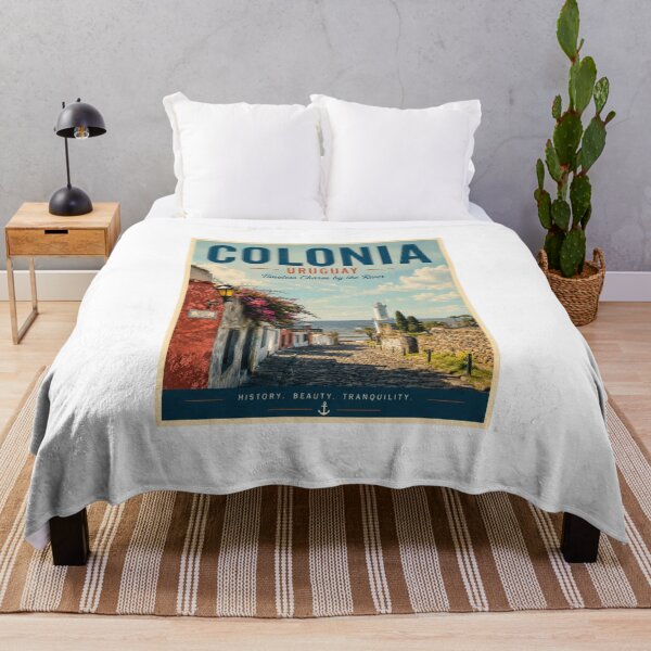 Item preview, Colonia del Sacramento Uruguay Vintage Travel Poster designed and sold by ElartedeNoel.