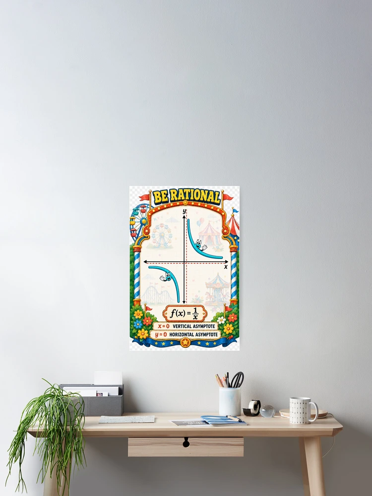Thumbnail 2 of 3, Poster, Be Rational designed and sold by ForestaMath.