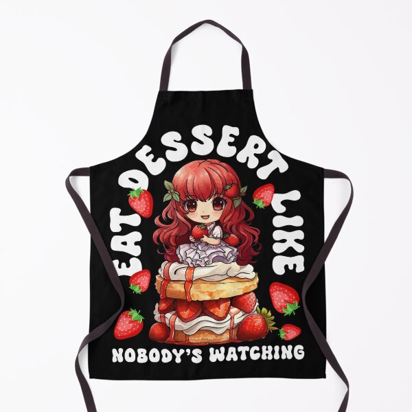 Item preview, Eat Dessert Like Nobody's Watching Chibi Strawberry designed and sold by No Limits T-Shirts.