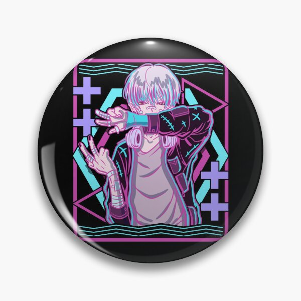Item preview, Neon Glitch Anime Boy Streetwear Aesthetic designed and sold by No Limits T-Shirts.